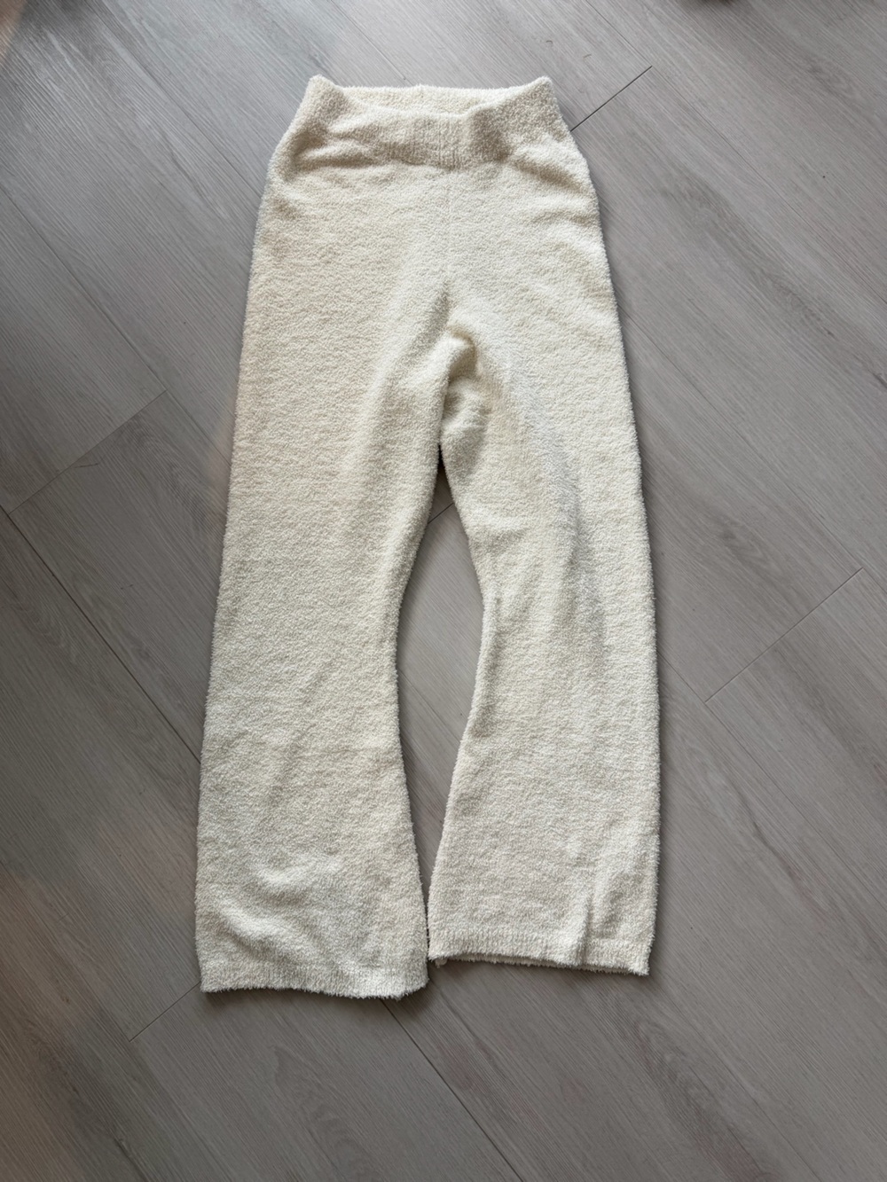 Cozy Cream Textured Lounge Pants